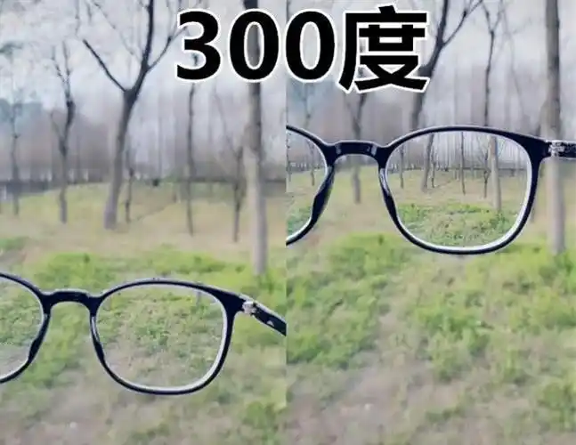 先看看200度近视眼的世界,200度虽然算不上近视眼度数不太高,但是视力