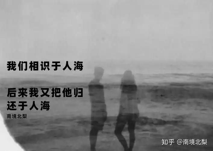 我们相识于人海后来我又把他归还于