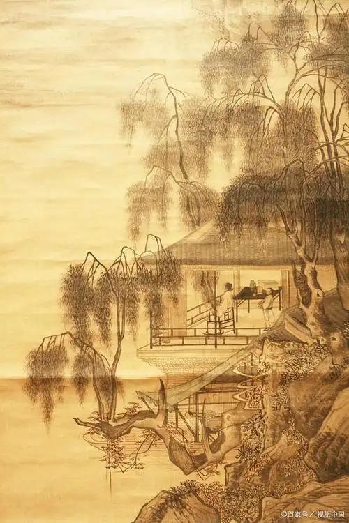 唐寅《落霞孤鹜图》