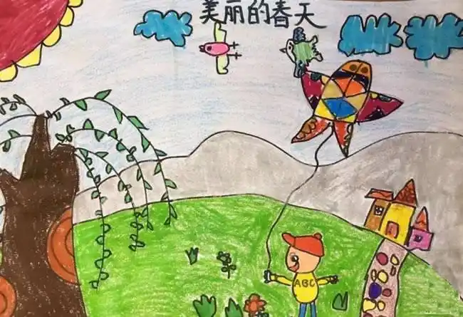 美丽的春天儿童画