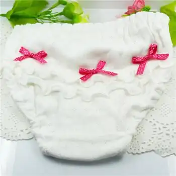 婴儿小裤裤 女童1-2-3岁儿童三角裤女宝宝内裤面包裤 白色网眼(2条