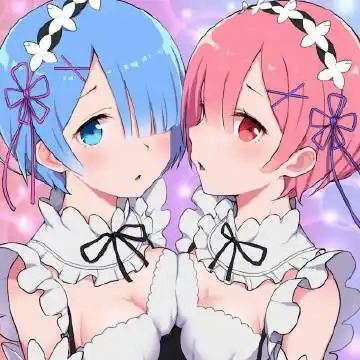 动漫头像#   拉姆和雷姆双人头像!