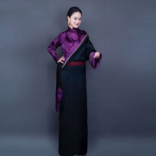 新款套装藏袍简单大气藏装穿搭藏服女装藏服袍子女装套装