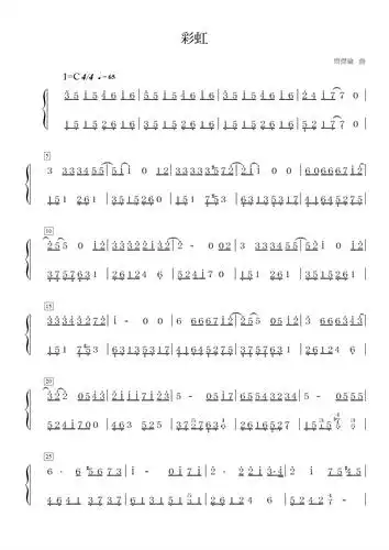 请在这里概述您的问题彩虹钢琴双手简谱