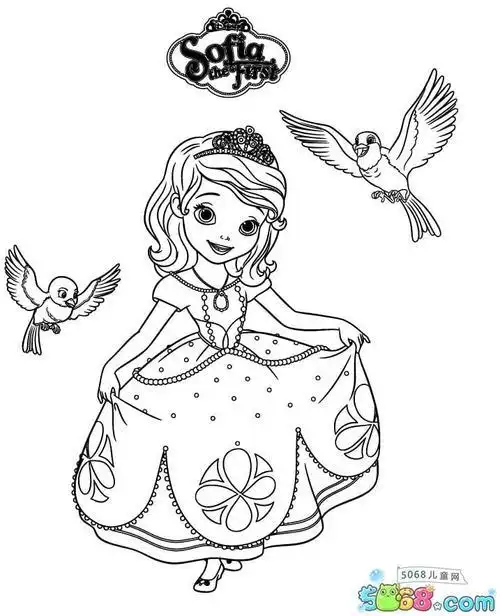 苏菲亚的简笔画彩色步骤苏菲亚公主简笔画儿童画小公主苏菲亚怎么画