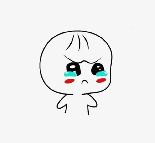 手绘卡通可爱萌宠动物表情包棕色浣熊心碎心痛伤心难过