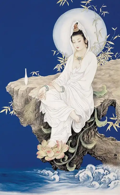 苏柏斗《能静观音》限量绢本版画