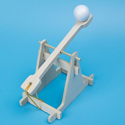 木制投石架科技小制作小发明实木投球材料投石车古代投石机物理类