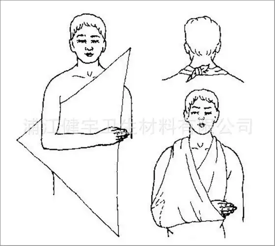 加厚无纺布三角绷带 家用三角巾 急救培训 急救箱包配件 批发