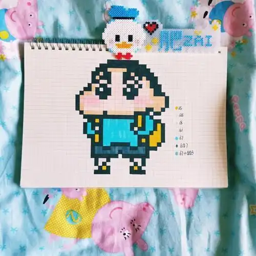 网格本像素简笔画可爱