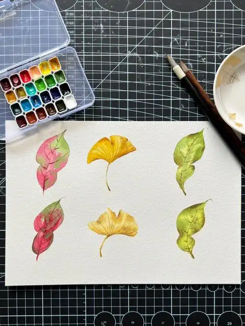 新手水彩画入门临摹练习4100含细节