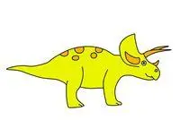 三角龙彩色简笔画