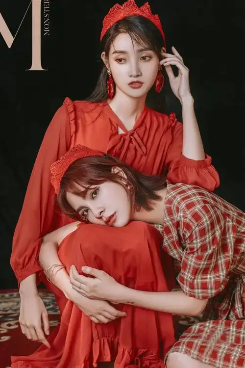 影楼新款复古画报个人艺术照写真摄影服装唯美闺蜜姐妹照拍摄服饰