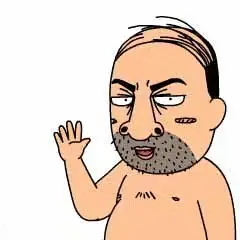 秃顶男人卡通简笔画