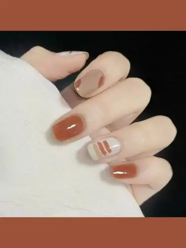 2021早春必备美甲柿子甲清透晶冻甲气质法式甲超显白