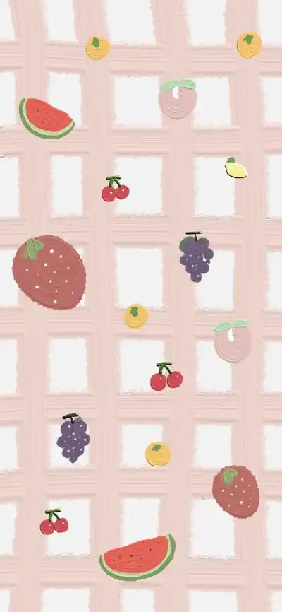 水果格子壁纸