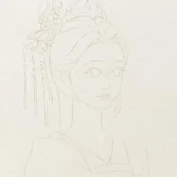 古风人物线稿~含步骤图~杨紫~长相思