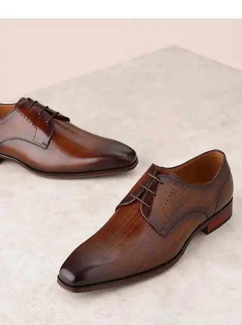 pedro男鞋男士简约商务小牛皮皮鞋pm146600024白兰地色39