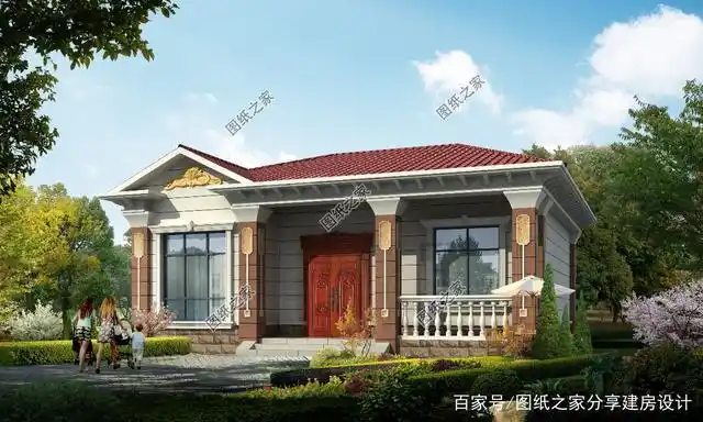 农村自建100平米一层小楼设计,开春建造开启一年好运