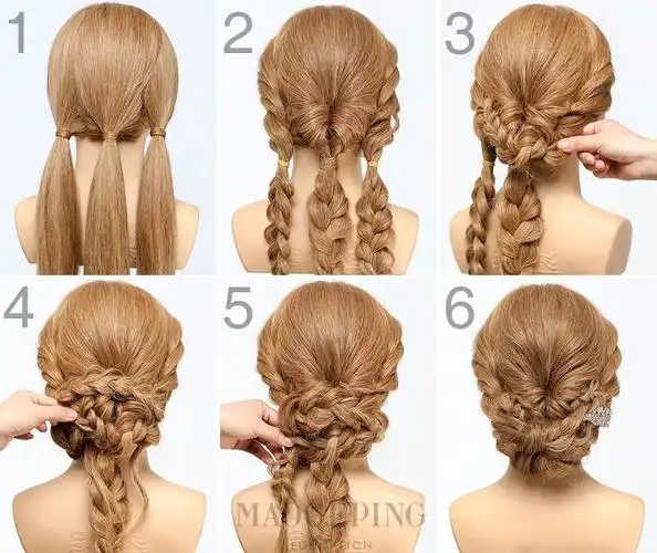 十六款新娘盘发图解教程,超美超撩人!