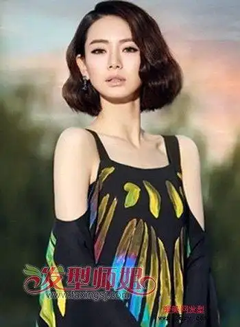 短发烫发女明星发型图片 女明星的发型