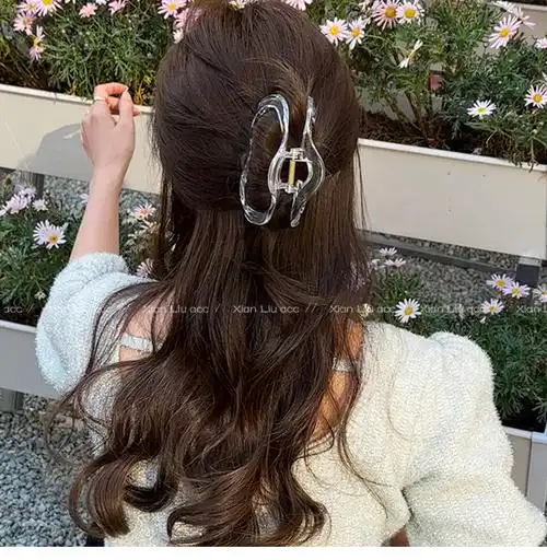 抓夹女大号韩国优雅气质发量多后脑勺盘发鲨鱼夹高级感发夹头饰女