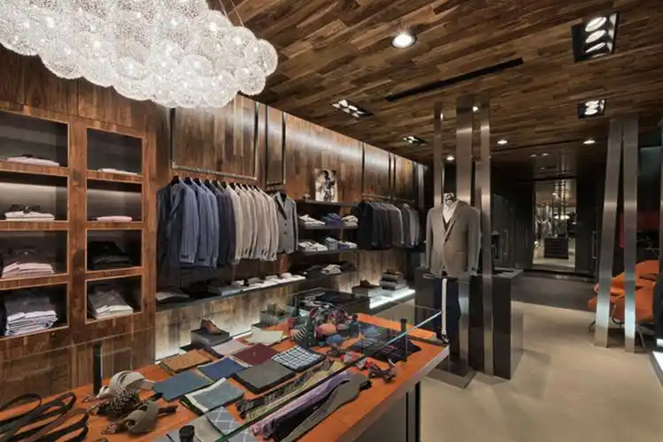 男士服装店装饰家具设计服装展示架