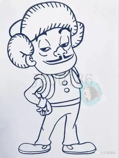 光头强简笔画儿童关于光头强砍树的简笔画图片光头强简笔画怎么画