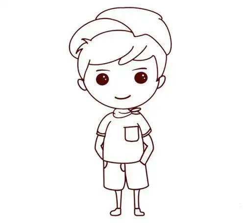 卡通人物简笔画男孩头像帅气