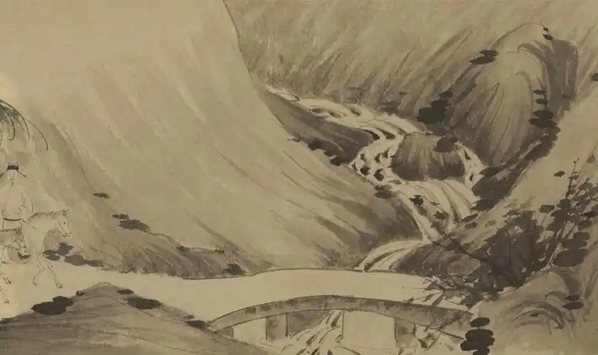 清 张风《秋林山色图》卷