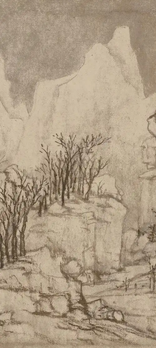 【高清放大版】元 黄公望快雪时晴图(全卷)纸本29.7x104.