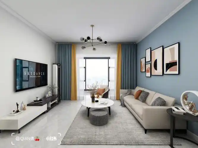 客户不要吊顶不要背景墙现代简约