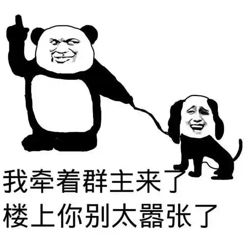 我牵着群主来了,楼上你别太嚣张了