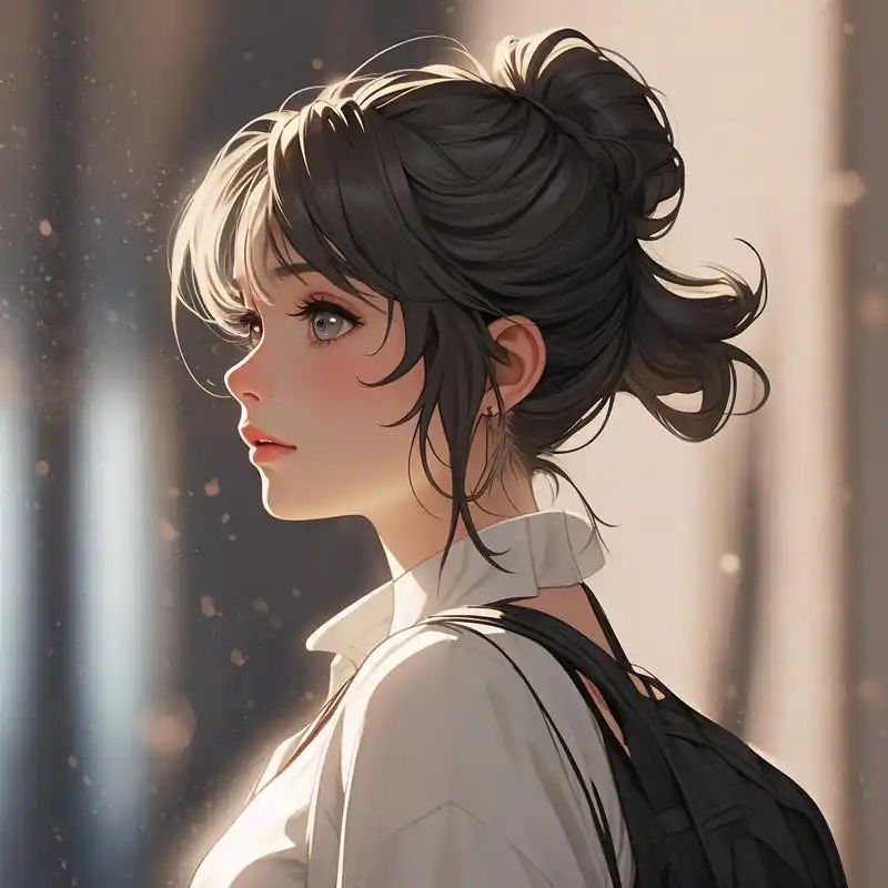 96动漫女生侧脸头像精选 哇～这一组动漫风格的女生侧脸头像真是太