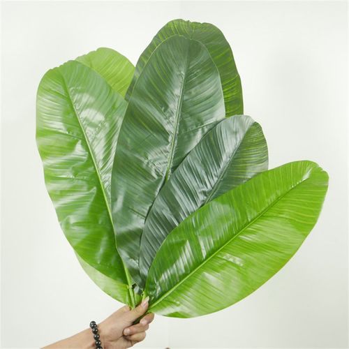 仿真芭蕉叶绢布带骨舞蹈店面水果店装饰假树叶大绿色叶片香蕉树叶