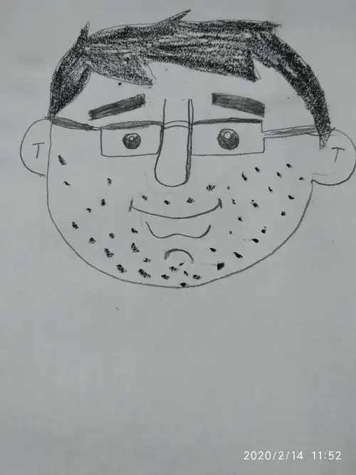 小班绘画《爸爸的胡子》