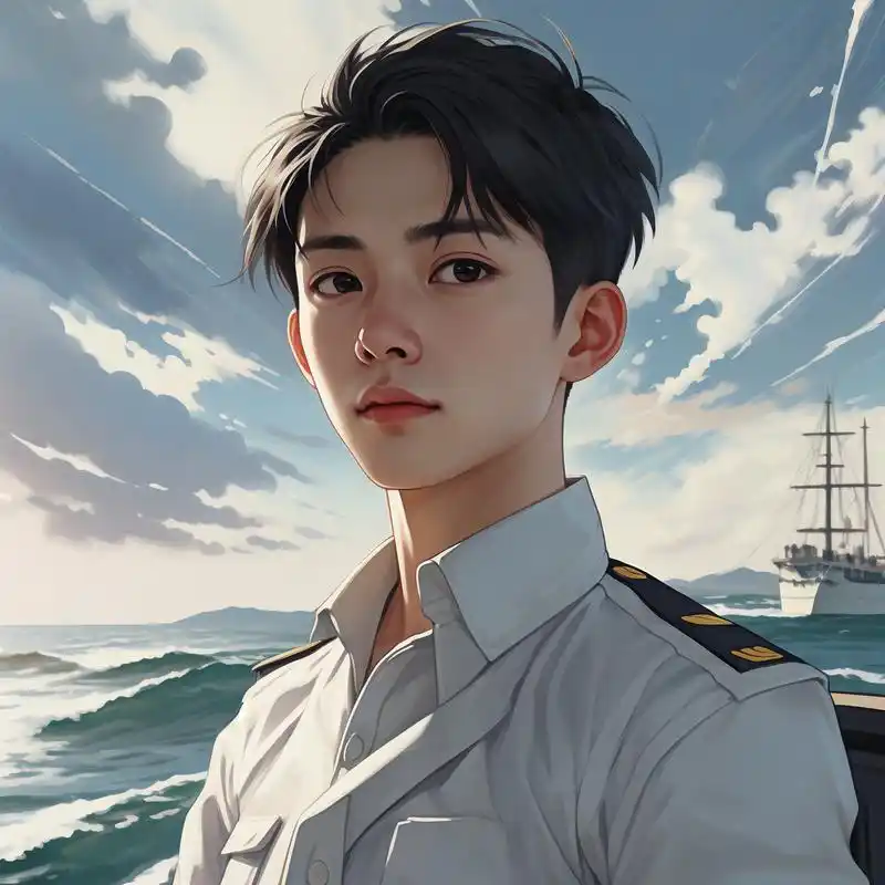 一组超酷的海军风头像来啦!穿上帅气的海军装,感受大海的广阔与自由.
