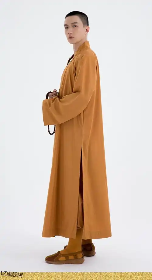 和尚的衣服长褂僧服长衫僧衣大褂夏季薄款僧袍佛教男女和尚服黄色灰色
