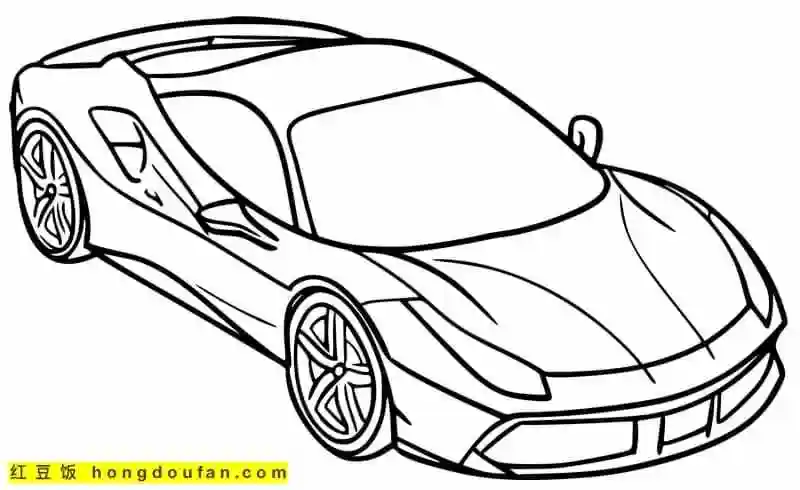 15张速度最快的赛车一级方程式赛车卡通涂色图片-红豆饭小学生简笔画