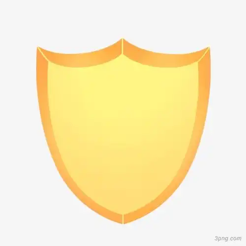 卡通黄色盾牌图标