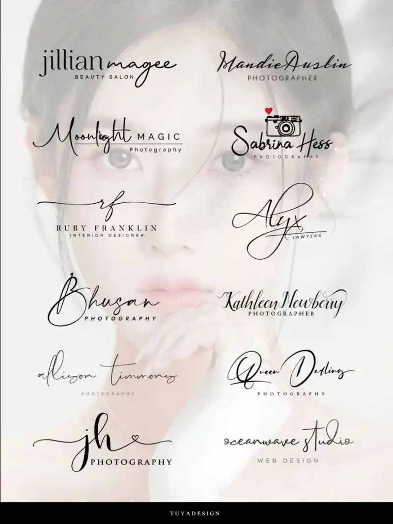 水印设计# #摄影水印logo# #英文签名