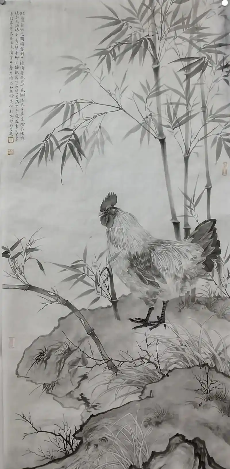 工笔画 #水墨画 #竹 #大吉大利 - 抖音