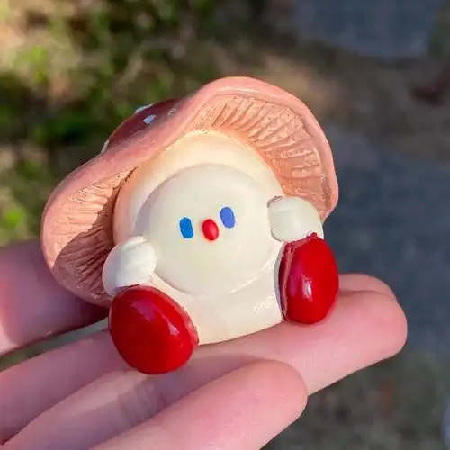 石塑粘土小蘑菇回归大自然