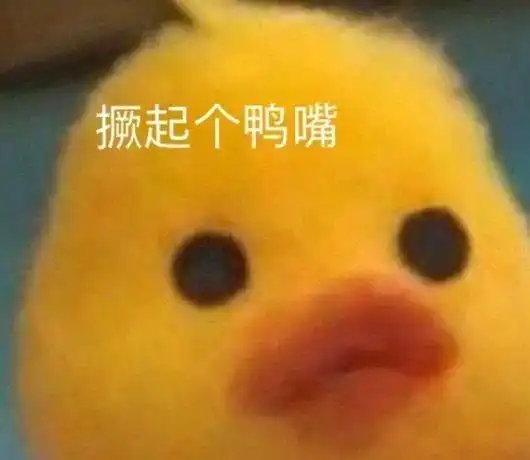 撅起个鸭嘴小黄鸭表情包