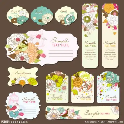 花朵卡片设计图__广告设计_广告设计_设计图库_昵图网nipic.com