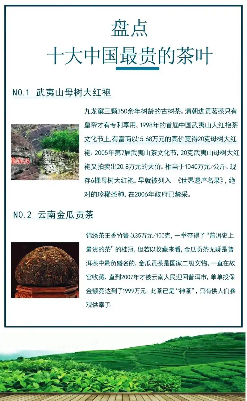 中国醉贵的十大茶叶.这些茶叶你会买来喝吗?#茶文化 #茶知识 - 抖音