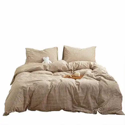 无印良品全棉四件套纯棉100床单被套床笠床上宿舍三件套四季通用