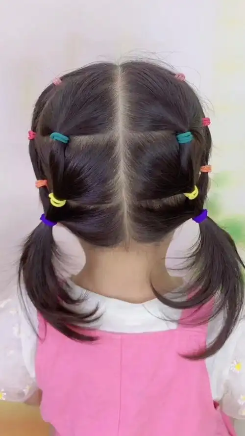 短发宝宝碎发多这样扎好看好扎