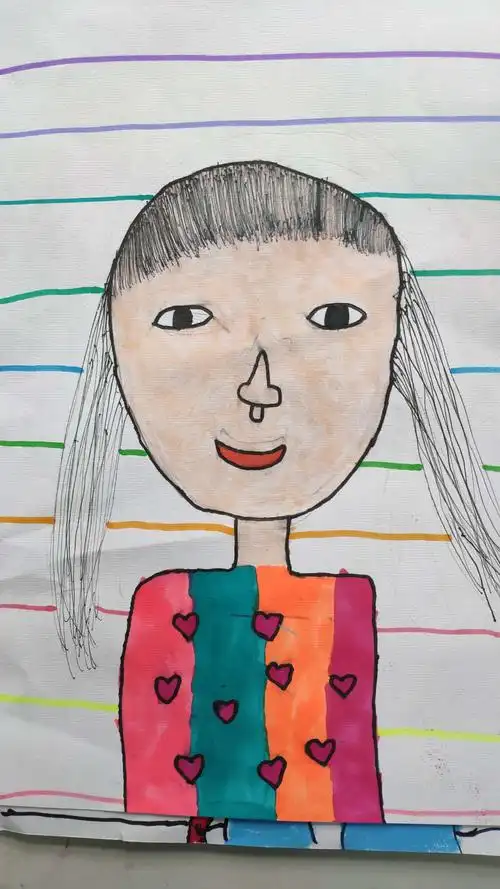一(1)班《自画像》优秀作品