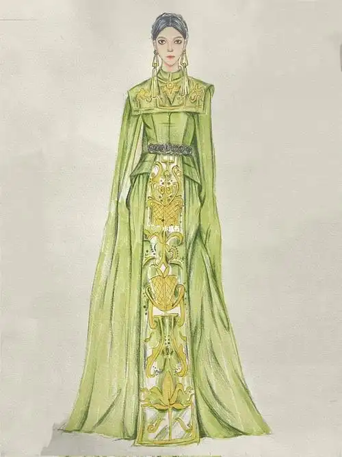 法卡勒二代马克笔96临摹:@阿瓜#服装设计  #服装效果图  #日常绘画